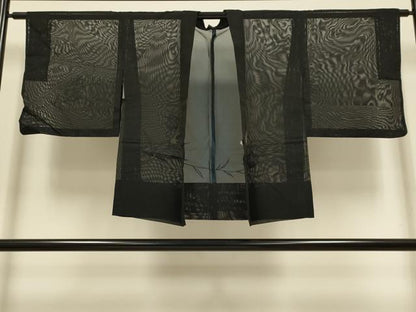 平和屋着物▽羽織　スリーシーズン　春夏秋　塵除け　刺繍　洋花文　正絹　逸品　DABI4420du