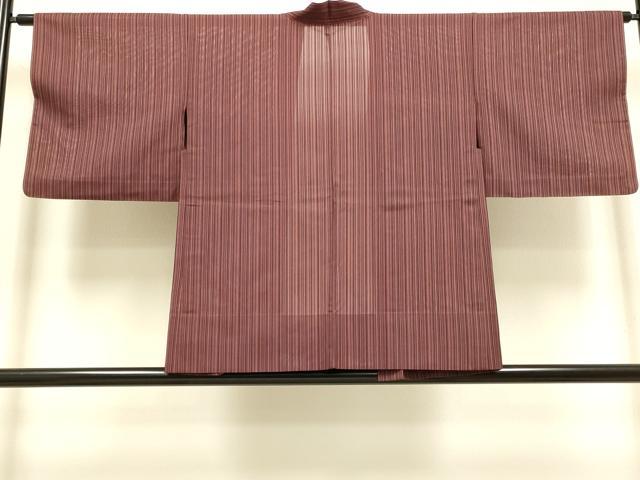 平和屋着物▽羽織　スリーシーズン　春夏秋　塵除け　縞　正絹　逸品　DABI4422du