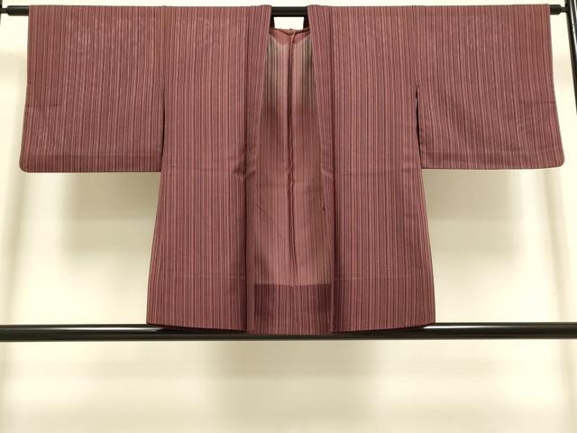 平和屋着物▽羽織　スリーシーズン　春夏秋　塵除け　縞　正絹　逸品　DABI4422du