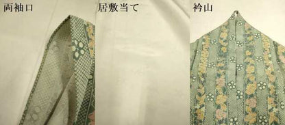 平和屋着物▽上質な小紋　単衣　花間道　正絹　逸品　DABI4428du