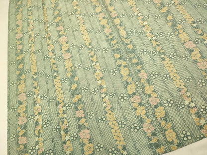 平和屋着物▽上質な小紋　単衣　花間道　正絹　逸品　DABI4428du