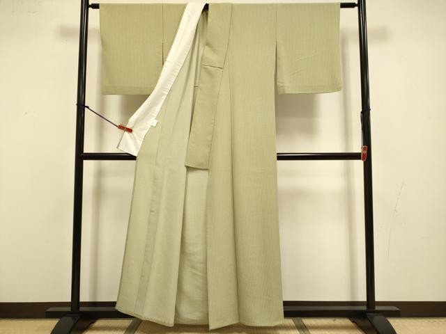 平和屋着物▽小紋　単衣　縞　さんび謹製　洗える着物　DABI4435du