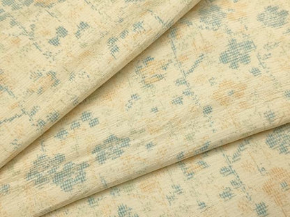 平和屋着物▽上質な紬　単衣　枝梅文　正絹　逸品　DABI4437du