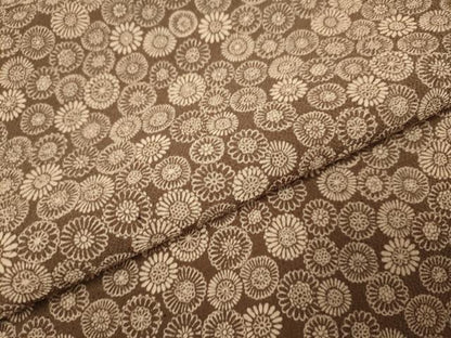 平和屋着物▽上質な小紋　単衣　花尽くし　鬼しぼ縮緬　正絹　逸品　DABI4463du