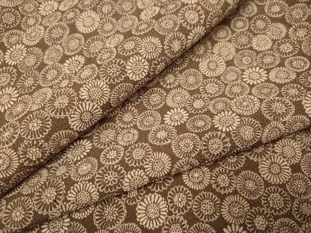 平和屋着物▽上質な小紋　単衣　花尽くし　鬼しぼ縮緬　正絹　逸品　DABI4463du