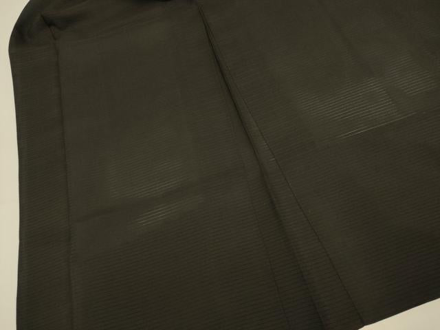 平和屋着物▽男性　黒紋付　長羽織　スリーシーズン　春夏秋　塵除け　絽　正絹　逸品　DABI4475du