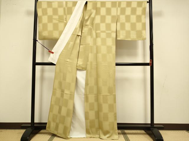 平和屋着物▽訪問着　単衣　露芝　楽器花文　暈し染め　金銀彩　正絹　逸品　DABI4478du