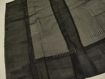 平和屋着物▽道行コート　スリーシーズン　春夏秋　塵除け　幾何学文様　正絹　逸品　DABI4485du
