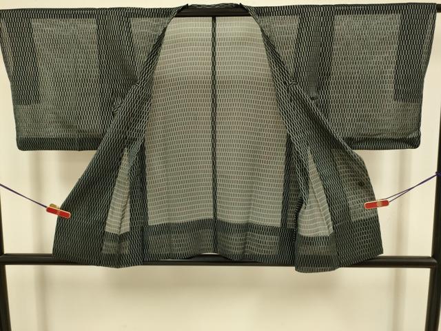 平和屋着物▽道行コート　スリーシーズン　春夏秋　塵除け　幾何学文様　正絹　逸品　DABI4486du
