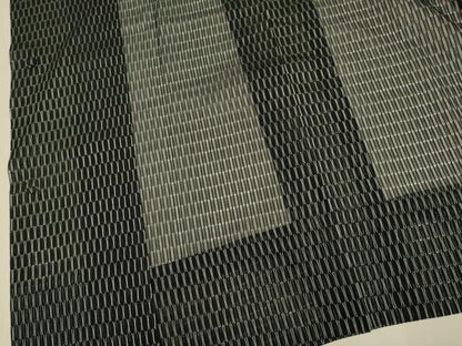 平和屋着物▽道行コート　スリーシーズン　春夏秋　塵除け　幾何学文様　正絹　逸品　DABI4486du