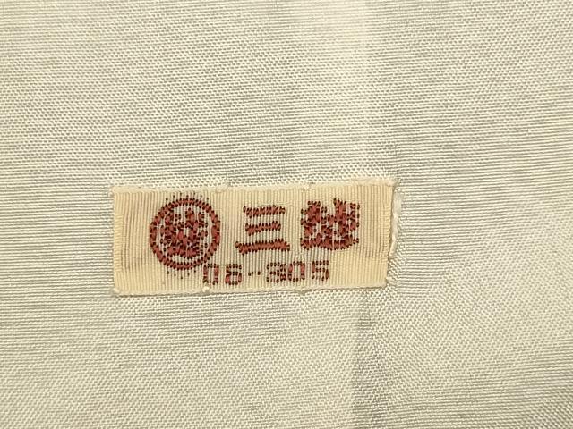 平和屋着物▽上質な小紋　単衣　格子　三越扱い　正絹　逸品　DABI4489du