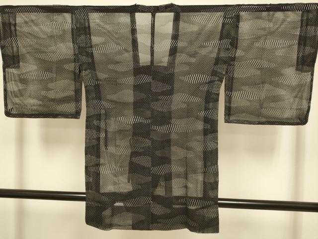 平和屋着物▽道行コート　スリーシーズン　春夏秋　塵除け　霞文　正絹　逸品　DABI4490du