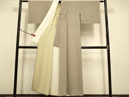 平和屋着物▽江戸小紋　単衣　小花柄　正絹　逸品　DABI4497du