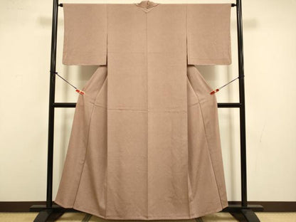 平和屋着物▽上質な小紋　単衣　鹿の子文様　正絹　逸品　未使用　DABI4509du