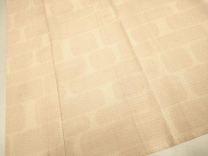 平和屋着物▽本塩沢　単衣　110亀甲　横段文　正絹　逸品　DABI4519du