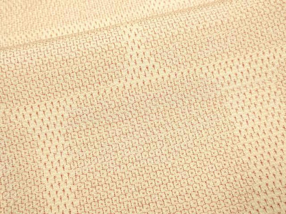 平和屋着物▽本塩沢　単衣　110亀甲　横段文　正絹　逸品　DABI4519du