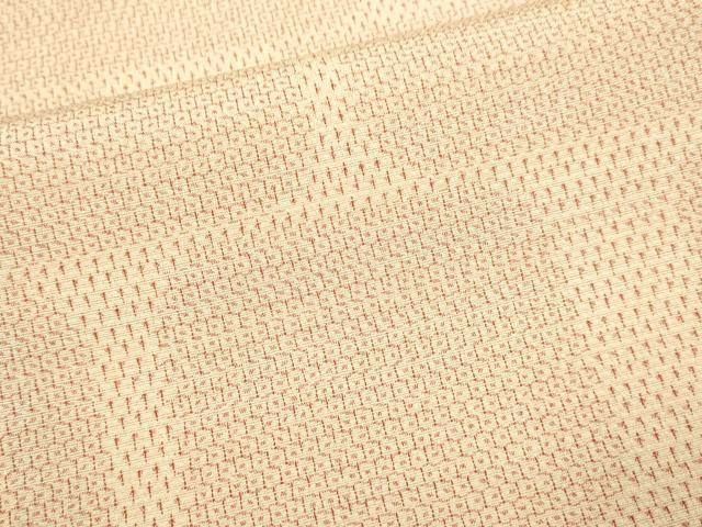 平和屋着物▽本塩沢　単衣　110亀甲　横段文　正絹　逸品　DABI4519du