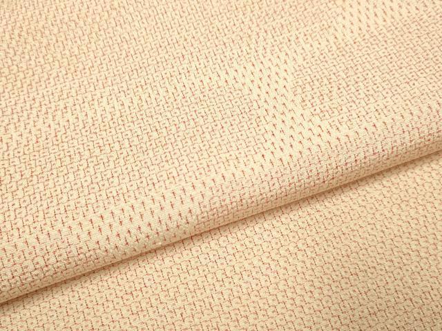 平和屋着物▽本塩沢　単衣　110亀甲　横段文　正絹　逸品　DABI4519du