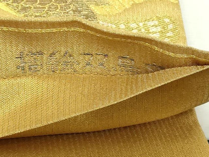 平和屋本店▼六通柄袋帯　描絵双鳥文　本金　正絹　逸品　DABI4521sf