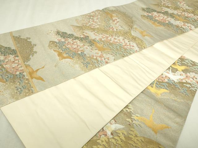 平和屋本店▼六通柄袋帯　遠山薫香文　本金箔　正絹　逸品　DABI4532sf