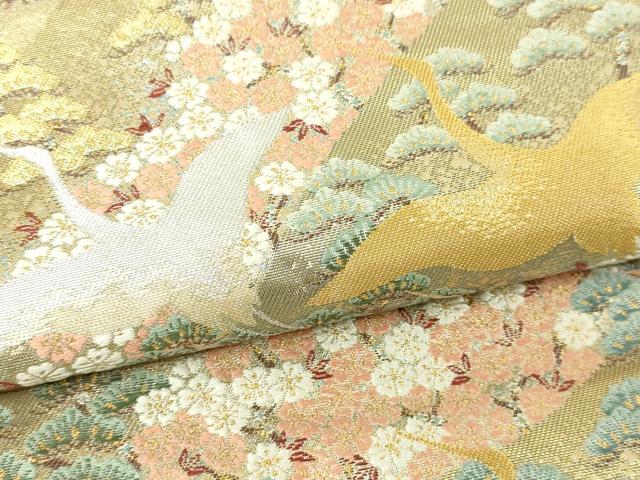 平和屋本店▼六通柄袋帯　遠山薫香文　本金箔　正絹　逸品　DABI4532sf