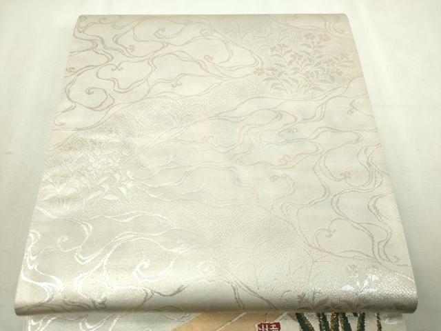 平和屋本店▼六通柄袋帯　唐織　林派百図　本金箔　正絹　逸品　DABI4534sf