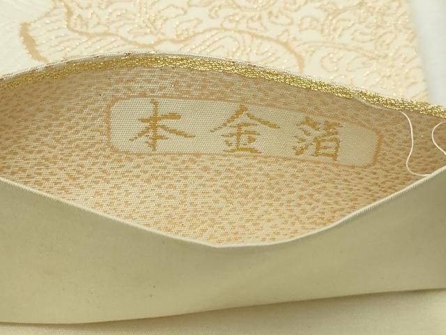 平和屋本店▼六通柄袋帯　舞扇文　本金箔　正絹　逸品　DABI4537sf