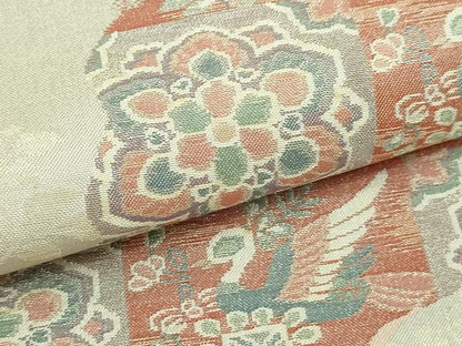 平和屋本店▼六通柄袋帯　正倉院　純金箔　正絹　逸品　DABI4567sf