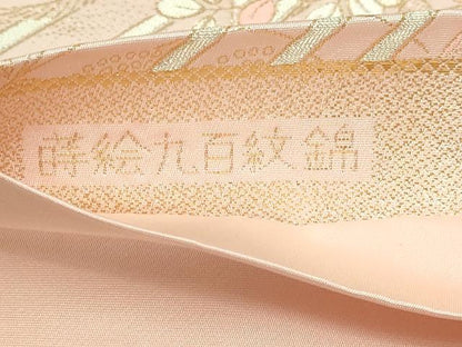 平和屋本店▼六通柄袋帯　蒔絵九百紋錦　本金箔　正絹　逸品　DABI4578sf