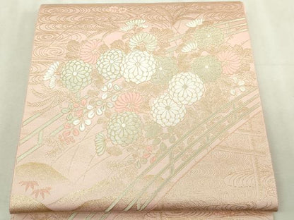 平和屋本店▼六通柄袋帯　蒔絵九百紋錦　本金箔　正絹　逸品　DABI4578sf