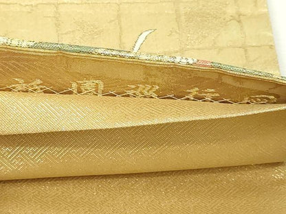 平和屋本店▼六通柄袋帯　祇園巡行図　本金箔　正絹　逸品　DABI4597sf