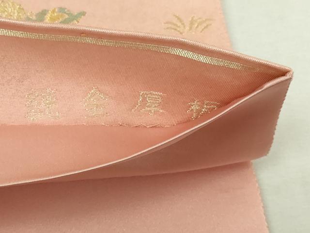 平和屋本店▼六通柄袋帯　花鳥文　純金厚板　大丸謹製　正絹　逸品　DABI4615sf
