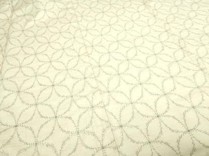 平和屋着物▽上質な紬　単衣　七宝文　正絹　逸品　DABI4620sf