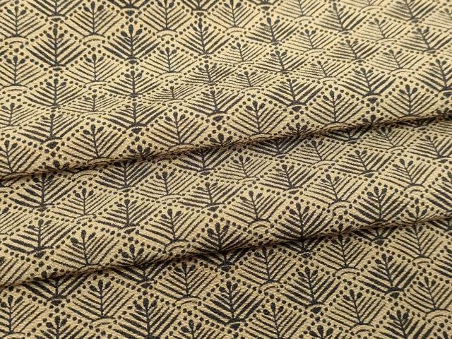 平和屋着物▽上質な小紋　単衣　松葉文　正絹　逸品　DABI4638sf