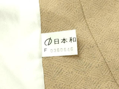 平和屋着物▽上質な小紋　単衣　松葉文　正絹　逸品　DABI4638sf