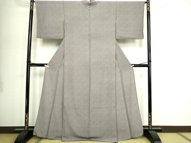 平和屋着物▽江戸小紋　単衣　鮫小紋柄　正絹　逸品　DABI4641sf