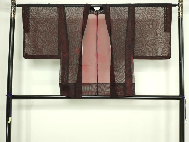 平和屋着物▽羽織　スリーシーズン　春夏秋　塵除け　乱菊　正絹　逸品　DABI4642sf