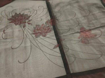 平和屋着物▽羽織　スリーシーズン　春夏秋　塵除け　乱菊　正絹　逸品　DABI4642sf