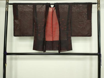 平和屋着物▽羽織　スリーシーズン　春夏秋　塵除け　風景文　正絹　逸品　DABI4647sf