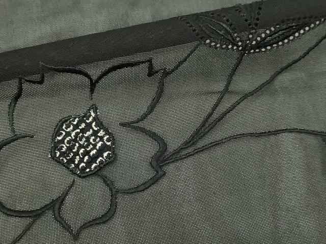 平和屋着物▽羽織　スリーシーズン　春夏秋　塵除け　刺繍　枝花文　正絹　逸品　DABI4652sf