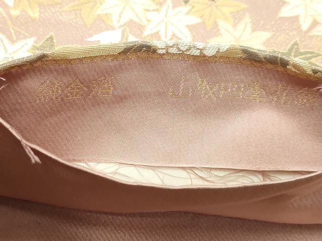 平和屋本店▼六通柄袋帯　山取四季花紋　純金箔　正絹　逸品　DABI4674sf