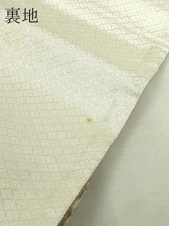 平和屋本店▼佐賀錦　六通柄袋帯　飛鶴花鳥文　優雅　純金箔二重織　正絹　逸品　DABI4676sf