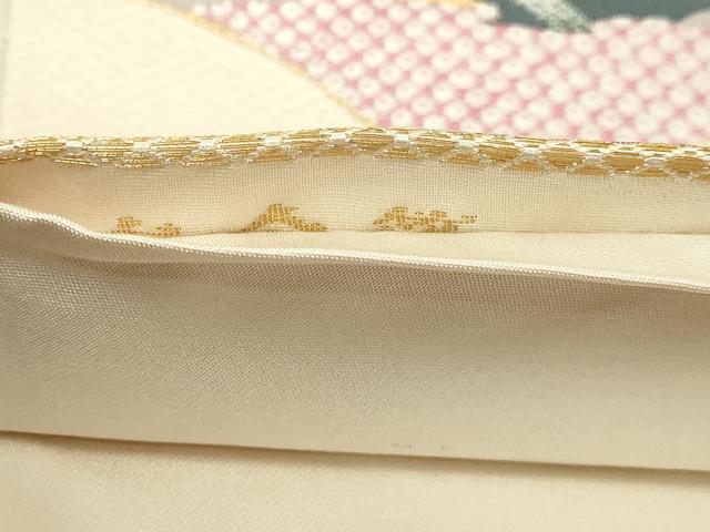 平和屋本店▼六通柄袋帯　唐織　優美扇集文　本金箔　正絹　逸品　DABI4691sf