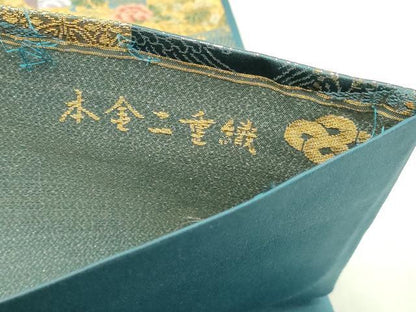 平和屋本店▼六通柄袋帯　華苑祥授錦　本金二重織　正絹　逸品　DABI4698sf