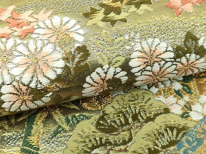 平和屋本店▼六通柄袋帯　華苑祥授錦　本金二重織　正絹　逸品　DABI4698sf