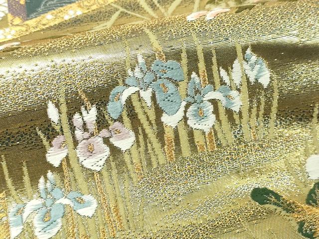 平和屋本店▼六通柄袋帯　華苑祥授錦　本金二重織　正絹　逸品　DABI4698sf