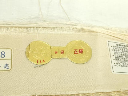 平和屋本店▼六通柄　本袋帯　千都錦　鏡裏華文　本金箔　証紙付き　正絹　逸品　DABI4707sf