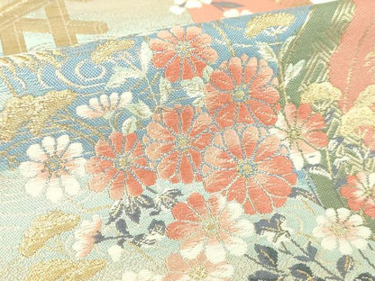 平和屋本店▼六通柄袋帯　唐織　九百錦　京百景　本金箔　正絹　逸品　DABI4714sf