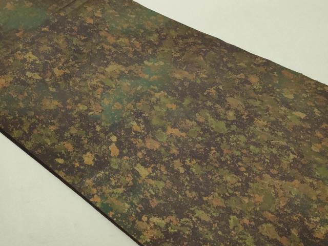 平和屋本店●六通柄袋帯　霞文　本金箔　金泥箔　正絹　逸品　DABI4724sf