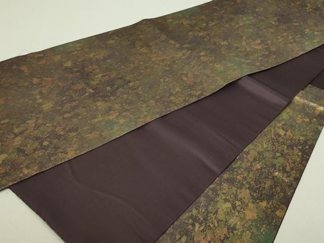 平和屋本店●六通柄袋帯　霞文　本金箔　金泥箔　正絹　逸品　DABI4724sf